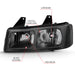 Anzo USA 111474 Crystal Headlight Set; Clear Lens; Black Housing; Pair; - Truck Part Superstore