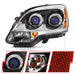 Anzo USA 111476 Crystal Headlight Set; Clear Lens; Chrome w/Amber Housing; Pair; - Truck Part Superstore