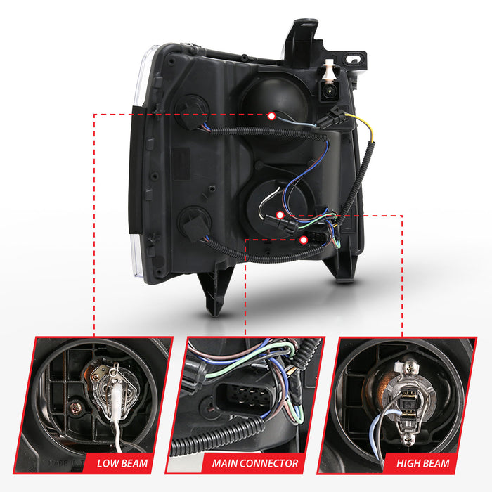 Anzo USA 111481 Projector Headlight Set - Truck Part Superstore