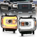Anzo USA 111488 Projector Headlight Set; w/Plank Style Switchback; Chrome; Pair; - Truck Part Superstore
