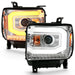 Anzo USA 111488 Projector Headlight Set; w/Plank Style Switchback; Chrome; Pair; - Truck Part Superstore