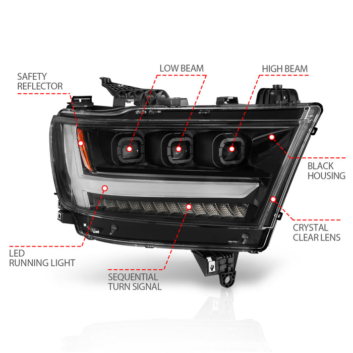Anzo USA 111494-R LED Projector Headlight - Truck Part Superstore