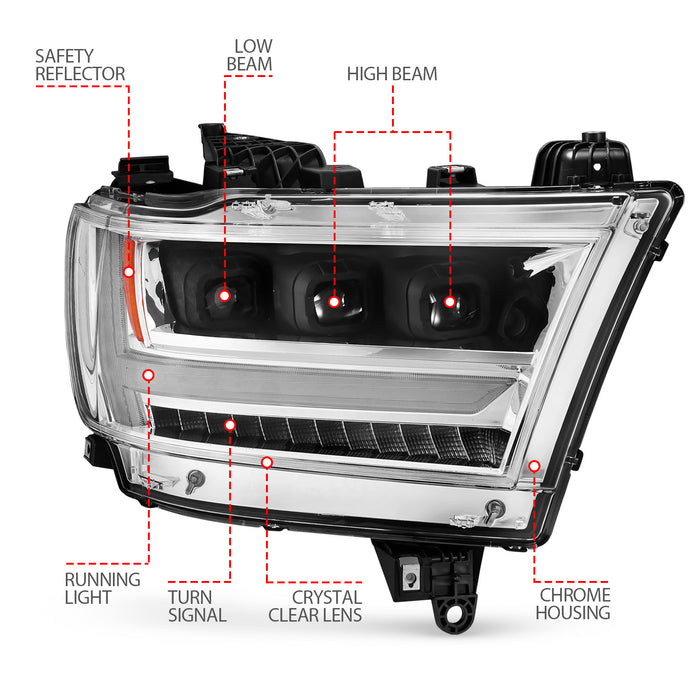 Anzo USA 111495-R LED Projector Headlight - Truck Part Superstore