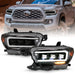 Anzo USA 111496 LED Projector Headlight; w/Plank Style Design; Black w/Amber; - Truck Part Superstore