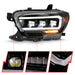 Anzo USA 111496 LED Projector Headlight; w/Plank Style Design; Black w/Amber; - Truck Part Superstore