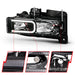 Anzo USA 111498 Crystal Headlight Set; Clear Lens; Chrome Housing; Pair; w/Light Bar; - Truck Part Superstore