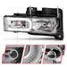 Anzo USA 111499 Crystal Headlight Set; Clear Lens; Black Housing; Pair; w/Light Bar; - Truck Part Superstore