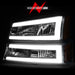 Anzo USA 111502 Crystal Headlight Set; Chorme Housing; Pair; w/Light Bar; - Truck Part Superstore