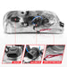 Anzo USA 111504 Projector Headlight Set; Clear Lens; Chorme Housing; w/Light Bar; Pair; - Truck Part Superstore