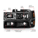 Anzo USA 111507 Crystal Headlight Set; Black Housing; w/Signal & Side Markers; 8 PCS; Pair; - Truck Part Superstore