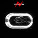 Anzo USA 111507 Crystal Headlight Set; Black Housing; w/Signal & Side Markers; 8 PCS; Pair; - Truck Part Superstore
