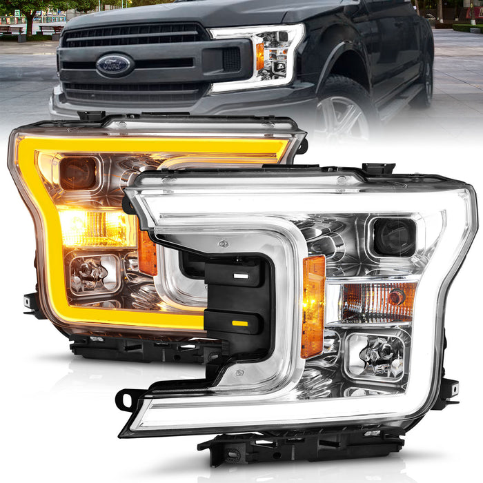 Anzo USA 111510 Projector Headlight Set; w/Plank Style Switchback; Chorme Housing; Pair; - Truck Part Superstore