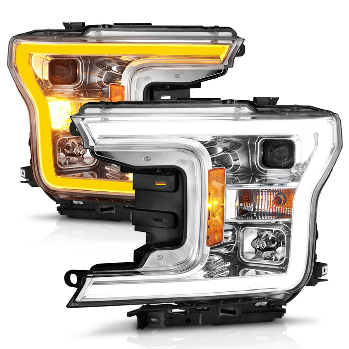 Anzo USA 111510 Projector Headlight Set; w/Plank Style Switchback; Chorme Housing; Pair; - Truck Part Superstore