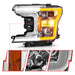 Anzo USA 111510 Projector Headlight Set; w/Plank Style Switchback; Chorme Housing; Pair; - Truck Part Superstore