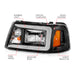 Anzo USA 111511 Crystal Headlight Set; Black Housing; Pair; w/Light Bar; - Truck Part Superstore