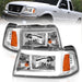 Anzo USA 111512 Crystal Headlight Set; Chorme Housing; Pair; w/Light Bar; - Truck Part Superstore