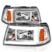 Anzo USA 111512 Crystal Headlight Set; Chorme Housing; Pair; w/Light Bar; - Truck Part Superstore