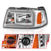 Anzo USA 111512 Crystal Headlight Set; Chorme Housing; Pair; w/Light Bar; - Truck Part Superstore