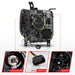Anzo USA 111513 Projector Headlight Set w/Halo; Clear Lens; Black Housing; w/Light Bar; Pair; - Truck Part Superstore