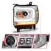 Anzo USA 111514 Projector Headlight Set w/Halo; Clear Lens; Chorme Housing; w/Light Bar; Pair; - Truck Part Superstore