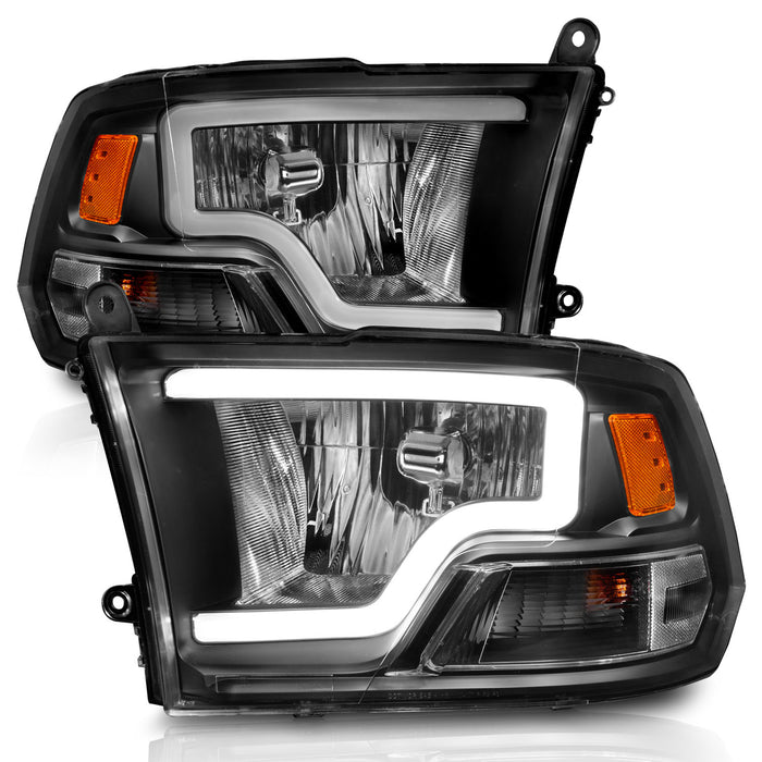 Anzo USA 111515 Crystal Headlight Set; Black Housing; Pair; w/Light Bar; - Truck Part Superstore