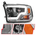 Anzo USA 111516 Crystal Headlight Set; Chorme Housing; Pair; w/Light Bar; - Truck Part Superstore
