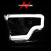 Anzo USA 111516 Crystal Headlight Set; Chorme Housing; Pair; w/Light Bar; - Truck Part Superstore