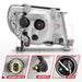 Anzo USA 111517 Projector Headlight Set; Clear Lens; Black Housing; w/Light Bar; Pair; - Truck Part Superstore
