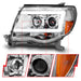 Anzo USA 111518 Projector Headlight Set; Clear Lens; Chorme Housing; w/Light Bar; Pair; - Truck Part Superstore