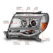 Anzo USA 111518 Projector Headlight Set; Clear Lens; Chorme Housing; w/Light Bar; Pair; - Truck Part Superstore