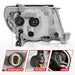 Anzo USA 111518 Projector Headlight Set; Clear Lens; Chorme Housing; w/Light Bar; Pair; - Truck Part Superstore