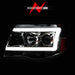 Anzo USA 111518 Projector Headlight Set; Clear Lens; Chorme Housing; w/Light Bar; Pair; - Truck Part Superstore