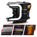 Anzo USA 111519 LED Projector Headlight; Black Housing; w/Light Bar Sequential Signal; Pair; - Truck Part Superstore
