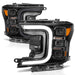 Anzo USA 111520 LED Projector Headlight; Black Housing; w/Smoke Bar Sequential Signal; Pair; - Truck Part Superstore