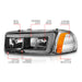 Anzo USA 111522 Crystal Headlight Set; Black Housing; w/Light Bar; - Truck Part Superstore
