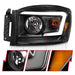 Anzo USA 111524 Crystal Headlight Set; Clear Lens; Black Housing; w/Light Bar; Pair; - Truck Part Superstore
