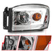 Anzo USA 111525 Crystal Headlight Set; Clear Lens; Chrome Housing; w/Light Bar; Pair; - Truck Part Superstore