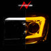 Anzo USA 111527 Crystal Headlight Set; Clear Lens; Chrome Housing; w/Light Bar Switchback; Pair; - Truck Part Superstore