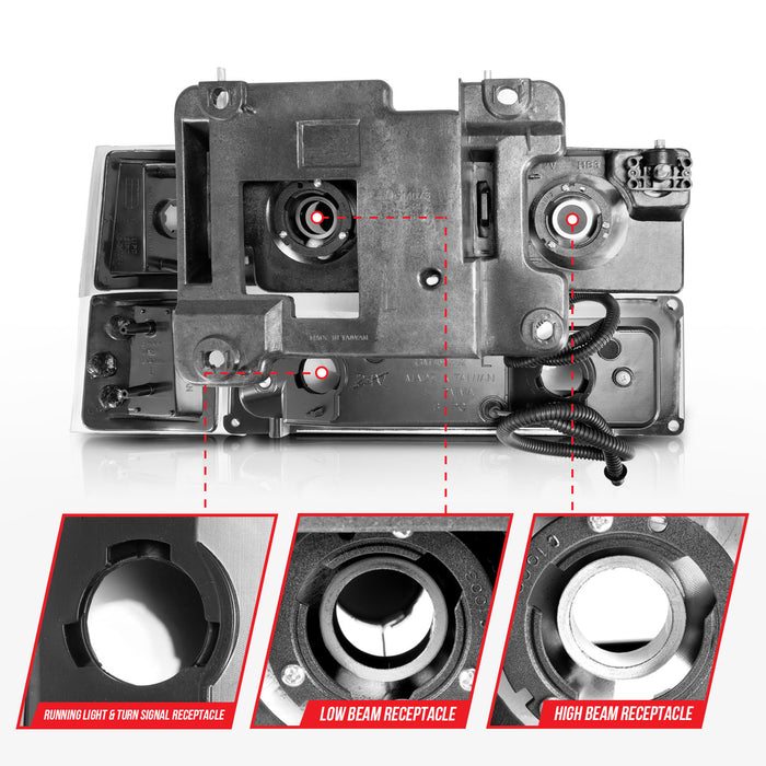Anzo USA 111528 Crystal Headlight Set - Truck Part Superstore
