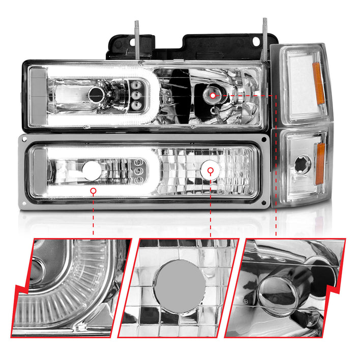 Anzo USA 111529 Crystal Headlight Set - Truck Part Superstore