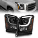 Anzo USA 111535 Projector Headlight Set; Clear Lens; Black Housing; w/Light Bar; Pair; - Truck Part Superstore
