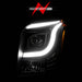 Anzo USA 111535 Projector Headlight Set; Clear Lens; Black Housing; w/Light Bar; Pair; - Truck Part Superstore