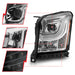 Anzo USA 111536 Projector Headlight Set; Clear Lens; Chrome Housing; w/Light Bar; Pair; - Truck Part Superstore