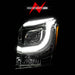 Anzo USA 111536 Projector Headlight Set; Clear Lens; Chrome Housing; w/Light Bar; Pair; - Truck Part Superstore