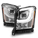 Anzo USA 111536 Projector Headlight Set; Clear Lens; Chrome Housing; w/Light Bar; Pair; - Truck Part Superstore