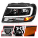 Anzo USA 111537 Crystal Headlight Set; Black Housing; Pair; w/Light Bar; - Truck Part Superstore