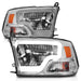 Anzo USA 111540 LED Projector Headlight; LED Square; Chrome Housing; w/Light Bar; Pair; - Truck Part Superstore