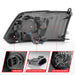 Anzo USA 111540 LED Projector Headlight; LED Square; Chrome Housing; w/Light Bar; Pair; - Truck Part Superstore