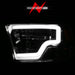 Anzo USA 111540 LED Projector Headlight; LED Square; Chrome Housing; w/Light Bar; Pair; - Truck Part Superstore