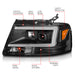 Anzo USA 111541 Projector Headlight Set; Clear Lens; Black Housing; w/Light Bar; Pair; - Truck Part Superstore